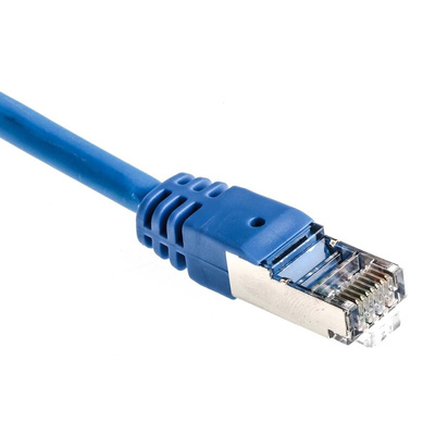 RS PRO Cat6 Male RJ45 to Male RJ45 Ethernet Cable, F/UTP, Blue LSZH Sheath, 20m