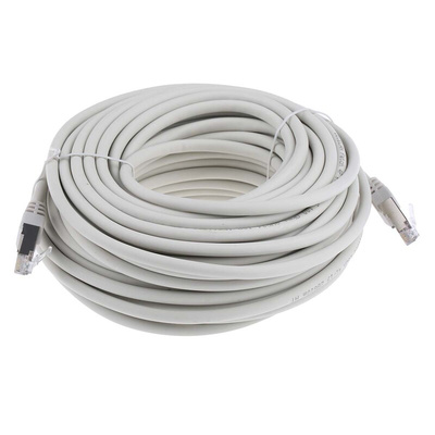 RS PRO Cat6 Male RJ45 to Male RJ45 Ethernet Cable, F/UTP, Grey LSZH Sheath, 20m