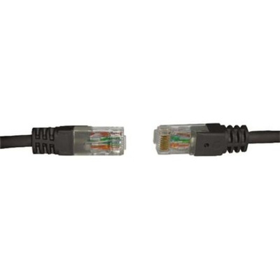 RS PRO Cat6 Male RJ45 to Male RJ45 Ethernet Cable, U/UTP, Black LSZH Sheath, 20m