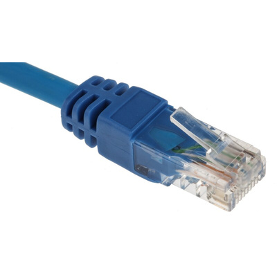 RS PRO Cat6 Male RJ45 to Male RJ45 Ethernet Cable, U/UTP, Blue LSZH Sheath, 30m