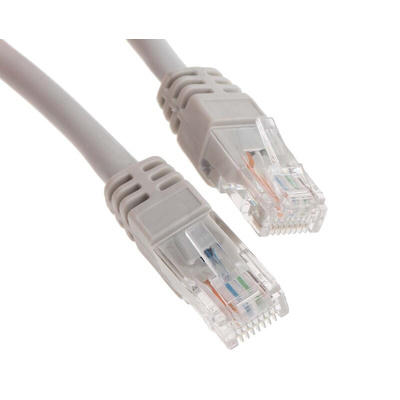 RS PRO Cat6 Male RJ45 to Male RJ45 Ethernet Cable, U/UTP, Grey LSZH Sheath, 30m