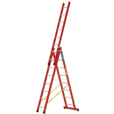Zarges Aluminium Combination Ladder 24 steps 2.45 → 5.80m open length