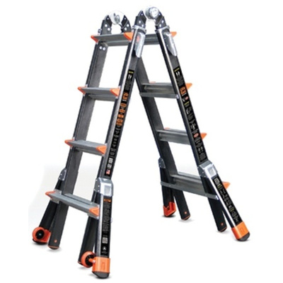 RS PRO Fibreglass Combination Ladder 5 steps 3.35 → 5.79m open length