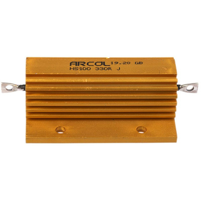 Arcol, 330Ω 100W Wire Wound Chassis Mount Resistor HS100 330R J ±5%