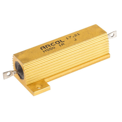 Arcol, 1Ω 50W Wire Wound Chassis Mount Resistor HS50 1R J ±5%