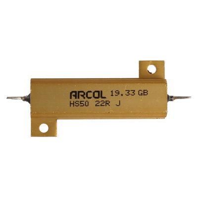 Arcol, 22Ω 50W Wire Wound Chassis Mount Resistor HS50 22R J ±5%