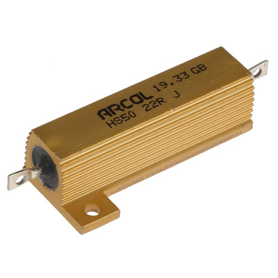 Arcol, 22Ω 50W Wire Wound Chassis Mount Resistor HS50 22R J ±5%