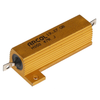 Arcol, 47Ω 50W Wire Wound Chassis Mount Resistor HS50 47R J ±5%