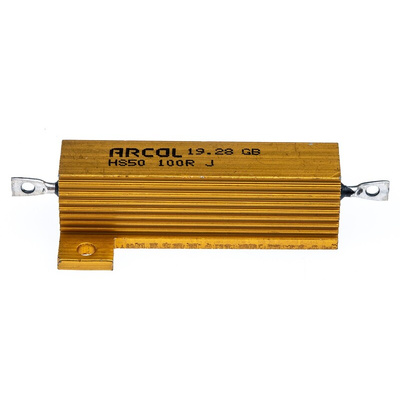 Arcol, 100Ω 50W Wire Wound Chassis Mount Resistor HS50 100R J ±5%