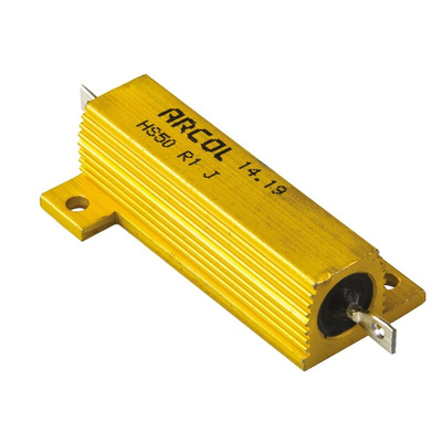 Arcol, 100mΩ 50W Wire Wound Chassis Mount Resistor HS50 R1 J ±5%