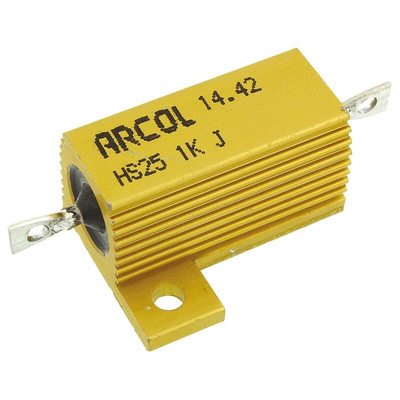 Arcol, 1kΩ 25W Wire Wound Chassis Mount Resistor HS25 1K J ±5%