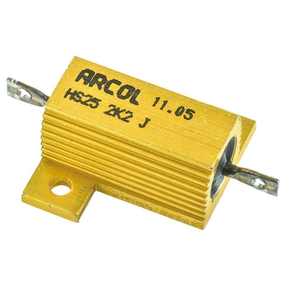 Arcol, 2.2kΩ 25W Wire Wound Chassis Mount Resistor HS25 2K2 J ±5%