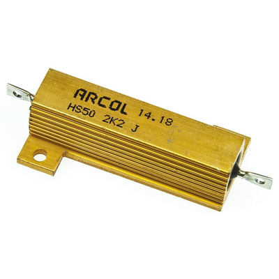 Arcol, 2.2kΩ 50W Wire Wound Chassis Mount Resistor HS50 2K2 J ±5%