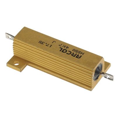 Arcol, 4.7kΩ 50W Wire Wound Chassis Mount Resistor HS50 4K7 J ±5%