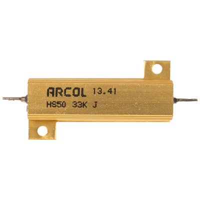 Arcol, 33kΩ 50W Wire Wound Chassis Mount Resistor HS50 33K J ±5%