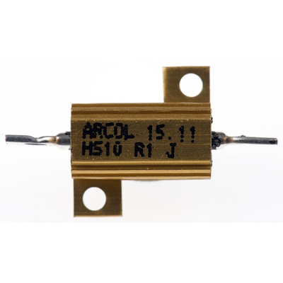 Arcol, 100mΩ 10W Wire Wound Chassis Mount Resistor HS10 R1 J ±5%