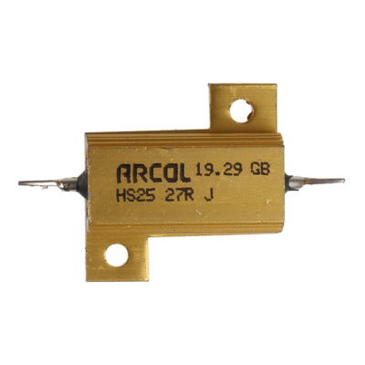 Arcol, 27Ω 25W Wire Wound Chassis Mount Resistor HS25 27R J ±5%