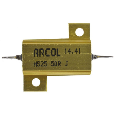 Arcol, 50Ω 25W Wire Wound Chassis Mount Resistor HS25 50R J ±5%
