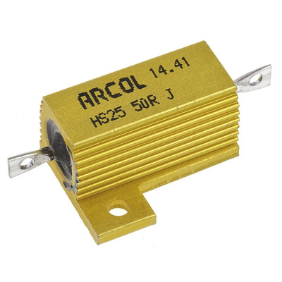 Arcol, 50Ω 25W Wire Wound Chassis Mount Resistor HS25 50R J ±5%