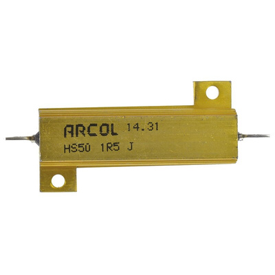 Arcol, 1.5Ω 50W Wire Wound Chassis Mount Resistor HS50 1R5 J ±5%