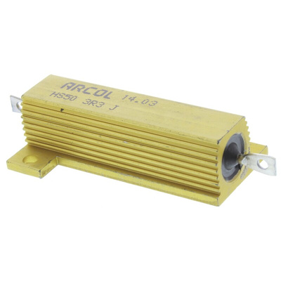 Arcol, 3.3Ω 50W Wire Wound Chassis Mount Resistor HS50 3R3 J ±5%