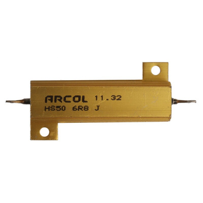 Arcol, 6.8Ω 50W Wire Wound Chassis Mount Resistor HS50 6R8 J ±5%