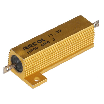 Arcol, 6.8Ω 50W Wire Wound Chassis Mount Resistor HS50 6R8 J ±5%
