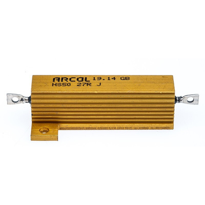 Arcol, 27Ω 50W Wire Wound Chassis Mount Resistor HS50 27R J ±5%