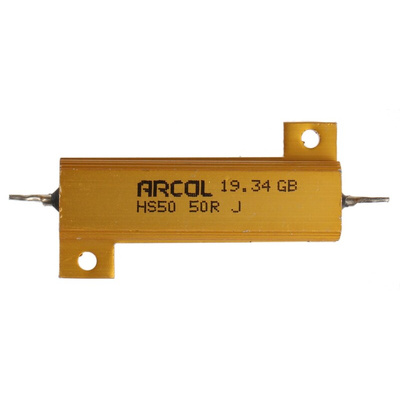 Arcol, 50Ω 50W Wire Wound Chassis Mount Resistor HS50 50R J ±5%