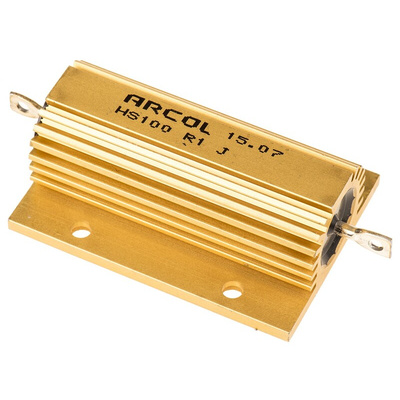 Arcol, 100mΩ 100W Wire Wound Chassis Mount Resistor HS100 R1 J ±5%