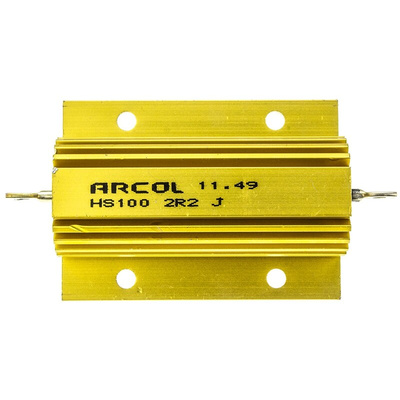 Arcol, 2.2Ω 100W Wire Wound Chassis Mount Resistor HS100 2R2 J ±5%