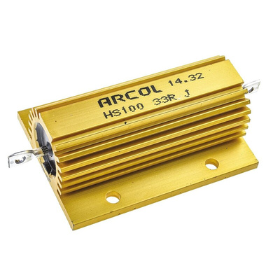 Arcol, 33Ω 100W Wire Wound Chassis Mount Resistor HS100 33R J ±5%