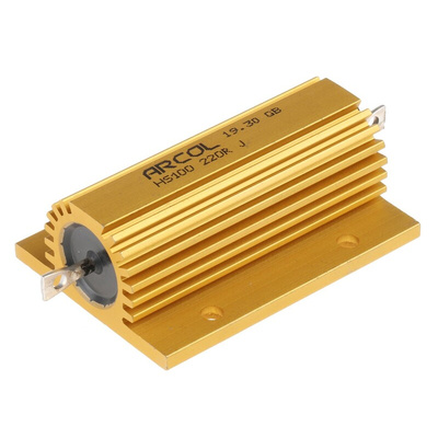 Arcol, 220Ω 100W Wire Wound Chassis Mount Resistor HS100 220R J ±5%
