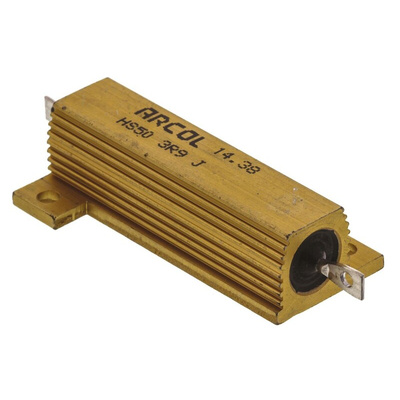 Arcol, 3.9Ω 50W Wire Wound Chassis Mount Resistor HS50 3R9 J ±5%