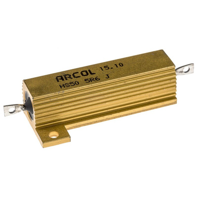 Arcol, 5.6Ω 50W Wire Wound Chassis Mount Resistor HS50 5R6 J ±5%