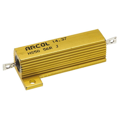 Arcol, 56Ω 50W Wire Wound Chassis Mount Resistor HS50 56R J ±5%
