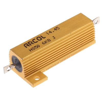 Arcol, 6.8kΩ 50W Wire Wound Chassis Mount Resistor HS50 6K8 J ±5%
