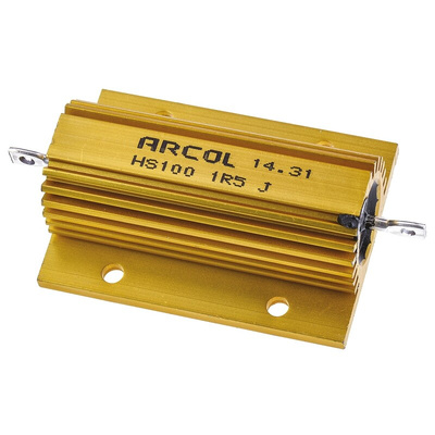 Arcol, 1.5Ω 100W Wire Wound Chassis Mount Resistor HS100 1R5 J ±5%