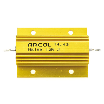 Arcol, 12Ω 100W Wire Wound Chassis Mount Resistor HS100 12R J ±5%