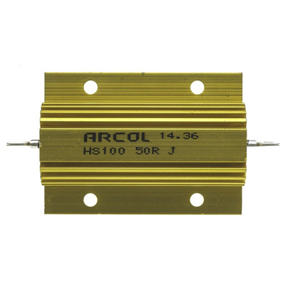 Arcol, 50Ω 100W Wire Wound Chassis Mount Resistor HS100 50R J ±5%