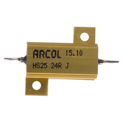 Arcol, 24Ω 25W Wire Wound Chassis Mount Resistor HS25 24R J ±5%