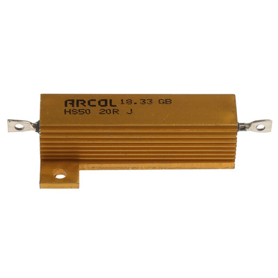 Arcol, 20Ω 50W Wire Wound Chassis Mount Resistor HS50 20R J ±5%