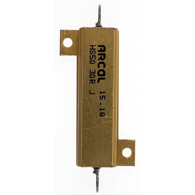 Arcol, 30Ω 50W Wire Wound Chassis Mount Resistor HS50 30R J ±5%