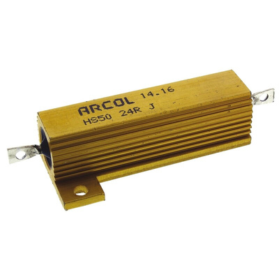 Arcol, 24Ω 50W Wire Wound Chassis Mount Resistor HS50 24R J ±5%