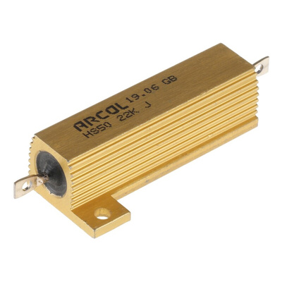 Arcol, 22kΩ 50W Wire Wound Chassis Mount Resistor HS50 22K J ±5%