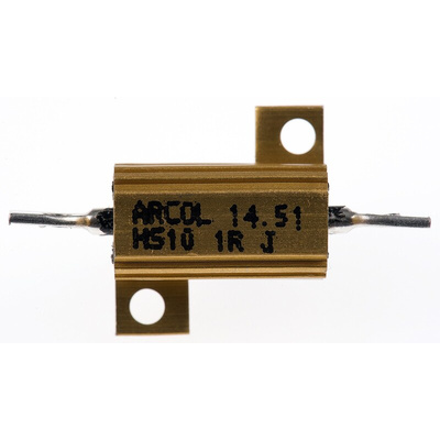 Arcol, 1Ω 10W Wire Wound Chassis Mount Resistor HS10 1R J ±5%