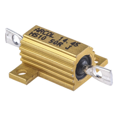 Arcol, 50Ω 10W Wire Wound Chassis Mount Resistor HS10 50R J ±5%