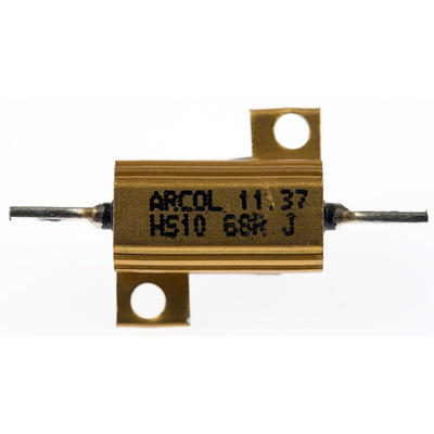 Arcol, 68Ω 10W Wire Wound Chassis Mount Resistor HS10 68R J ±5%
