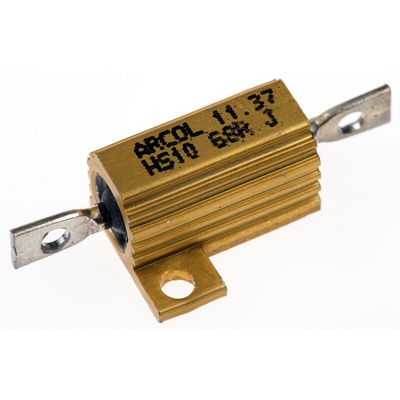 Arcol, 68Ω 10W Wire Wound Chassis Mount Resistor HS10 68R J ±5%