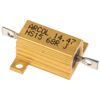 Arcol, 68Ω 15W Wire Wound Chassis Mount Resistor HS15 68R J ±5%